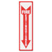 SIGN,FIRE EXTG,4"X13",RDG