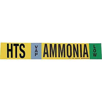 Pipe Marker Ammonia 4 in H 24 in W