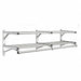 Coat Rack 2 Shelves 72 In W Satin Alum