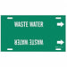 Pipe Marker Waste Water 8 in H 16 in W