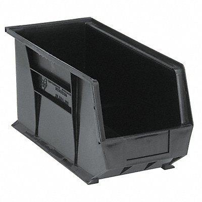 F0610 Hang and Stack Bin Black PP 9 in