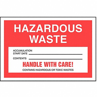 DOT Handling Label Waste 6 W PK100