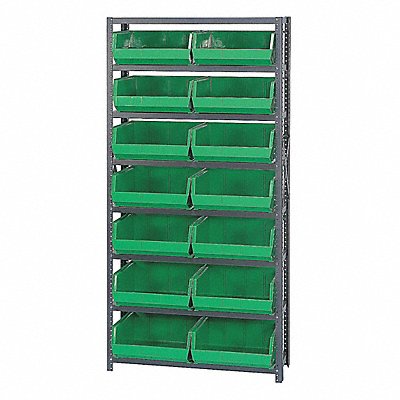 E1500 Bin Shlvng 12inx75inx36in Green