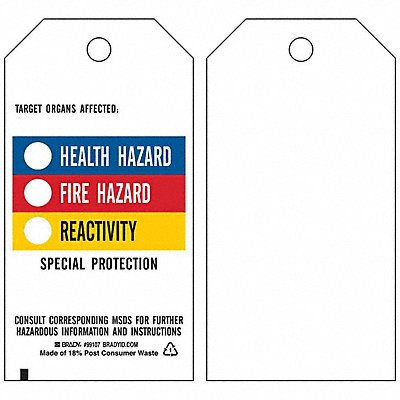 Tag Polyester Chemical Hazard PK25