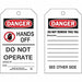 Danger Tag 7 x 4 In Bk and R/Wht PK10