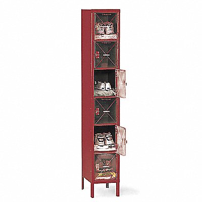 Box Locker Clearview 1 Wide 6 Tier Wine