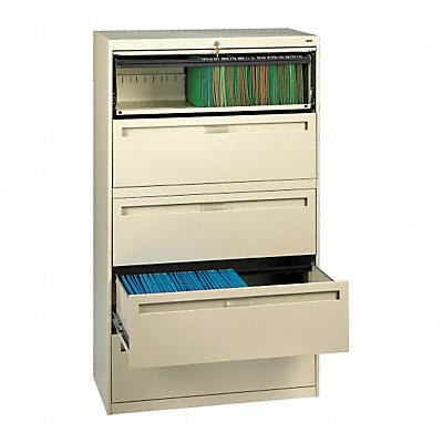 File Cabinet 36 in 5 Drawer Putty