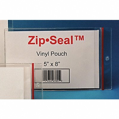 Label Holder Clear Zip Sealed Pouch PK25