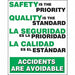 Safety Poster 22 in x 17 in Plastic