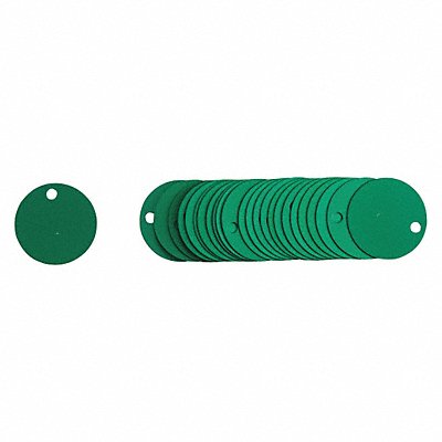 Blank Tag Aluminum 2in W Green PK25