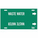 Pipe Marker Waste Water 10 in H 32 in W