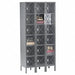 Box Locker Clearview 3 Wide 6 Tier Gray