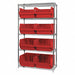 Bin Shlvng 18inx74inx42in Red