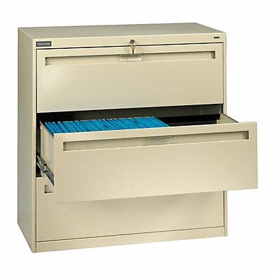 File Cabinet 42 in 3 Drawer Putty