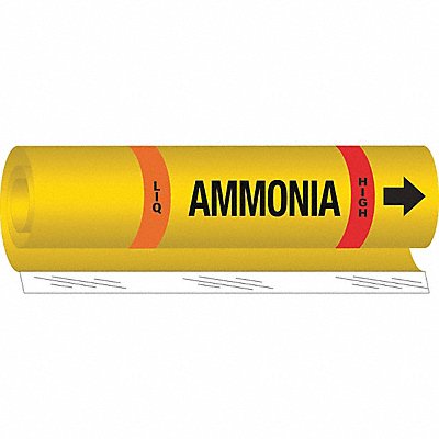 Pipe Marker Ammonia 9 in H 8 in W