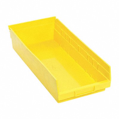 F0619 Shelf Bin Yellow Polypropylene 4 in