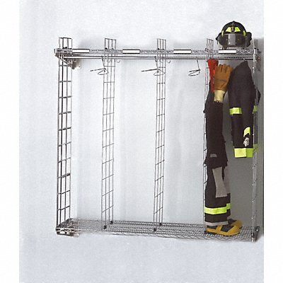 Turnout Gear Rack Wall Mount 16 Cmprtmnt