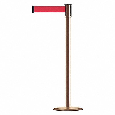 Barrier Post w/ Belt Stainless Steel Red