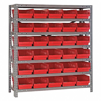 E1512 Bin Shlvng 12inx39inx36in Red