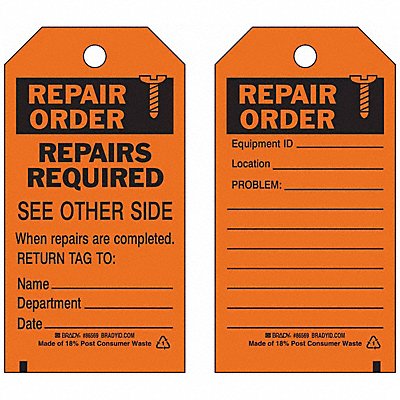 Repair Maintenance and Inspection Tags
