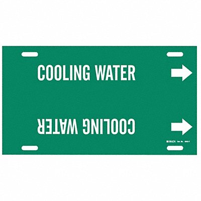 Pipe Marker Cooling Water 8 in H 16 in W