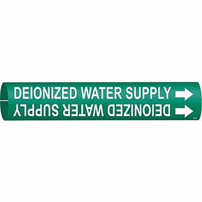 Pipe Marker Deionized Water Supply 2in H