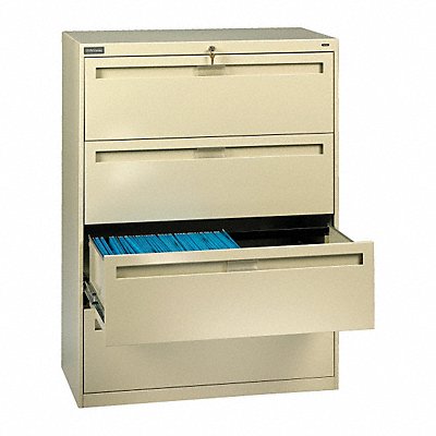 File Cabinet 36 in 4 Drawer Putty