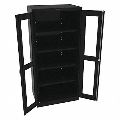 Storage Cabinet 78 x36 x24 Black 4Shlv