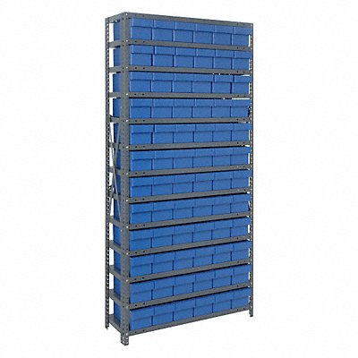 Bin Shlvng 12inx75inx36in Blue