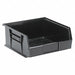 F0603 Hang and Stack Bin Black PP 5 in