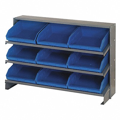 E1543 Bench Pick Rack 12x21x36in Blue