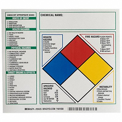 NFR Label 7 in H 8 in W PK100