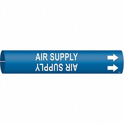 Pipe Marker Air Supply 2 in H 2 in W