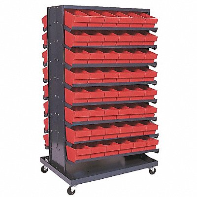 J0326 Mobile Pick Rack Red Steel