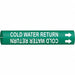 Pipe Markr Cold Water Return 2in H 2in W