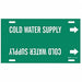 Pipe Mrkr Cold Watr Supply 10in H 24in W