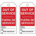 Out Of Svce Bilingual Tag 3/8 In PK10