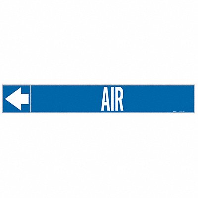 Pipe Marker Air 1 in H 8 in W