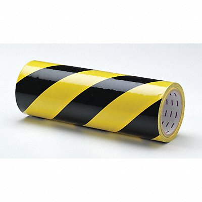 E7747 Floor Tape Black/Yellow 12 inx54 ft Roll