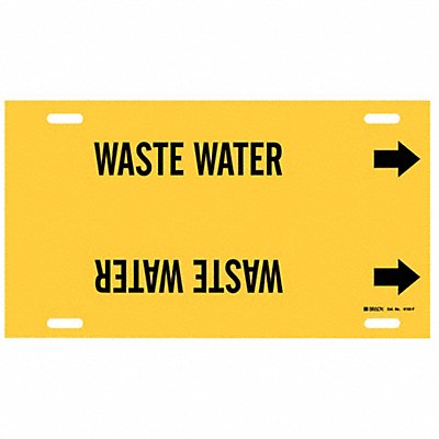 Pipe Marker Waste Water 8 in H 16 in W