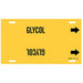 Pipe Marker Glycol 8 in H 16 in W