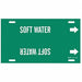 Pipe Marker Soft Water 10 in H 24 in W