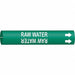 Pipe Marker Raw Water 13/16in H 4/5in W