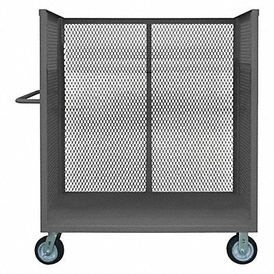 3 Sided Mesh Cart 1 Shelf 2000 lb.