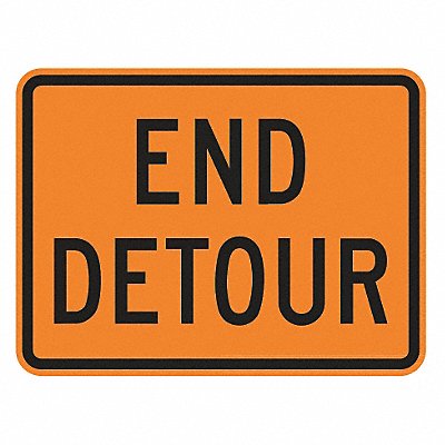 End Detour Traffic Sign 18 x 24 