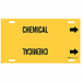 Pipe Marker Chemical 8 in H 16 in W