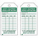 Saf Eapt Inspection Rcd Tag Grn/Wht PK10