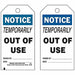 Notice Tag 5 3/4in H 3in W Polyster PK10