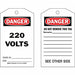 Danger Tag 7 in H 4 in W Cardstock PK100