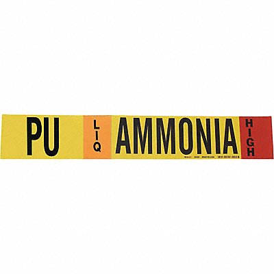 Pipe Marker Ammonia 4 in H 24 in W